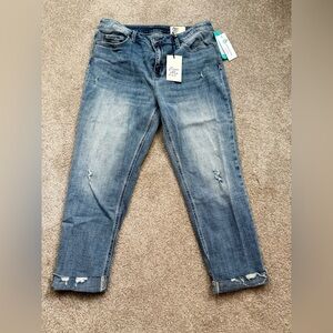 COSMIC BLUE LOVE Adri Crop Mid-Rise Straight Jean 14 Indigo - NWT